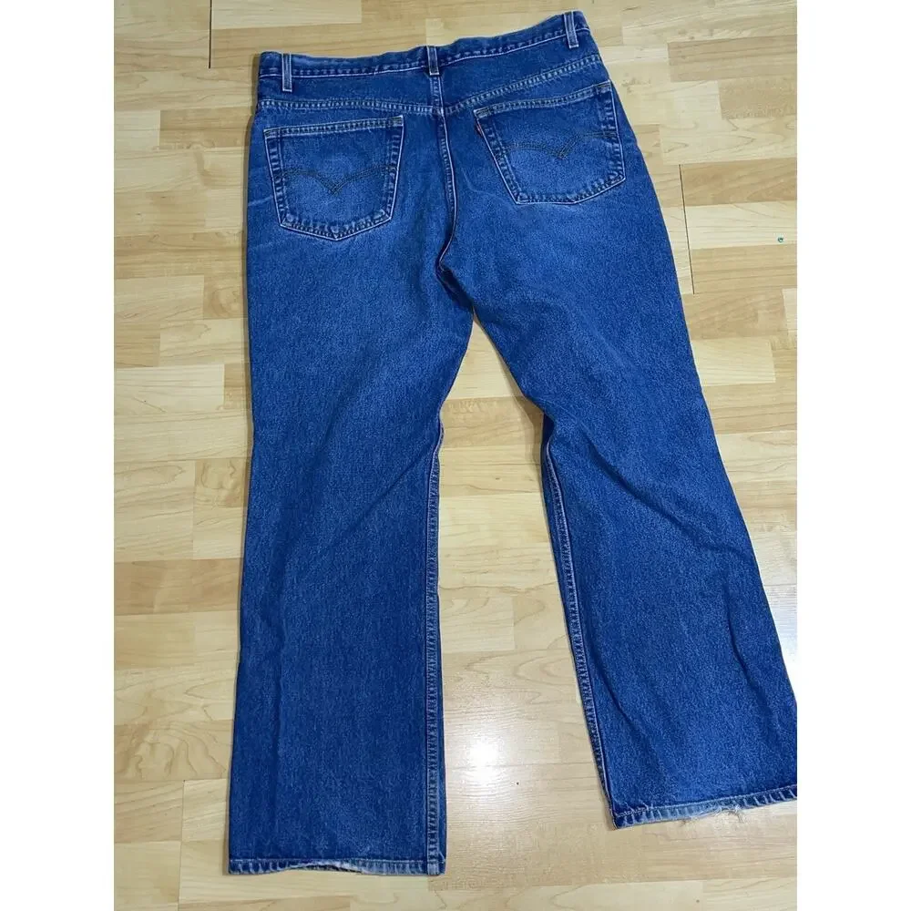 Vintage Levi's 517 Jeans Mens 40x32 Dark‎ Wash Boot Cut 90s Y2K Red Tag